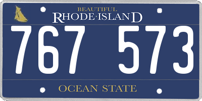 RI license plate 767573
