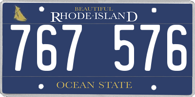 RI license plate 767576