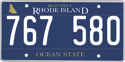RI license plate 767580