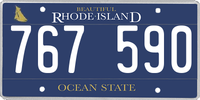 RI license plate 767590