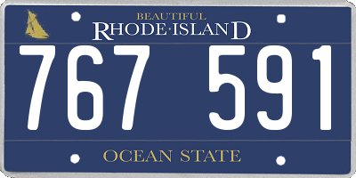 RI license plate 767591