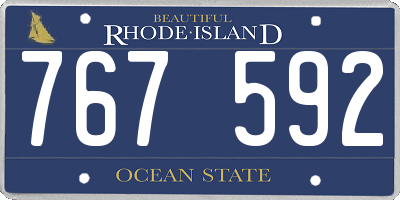RI license plate 767592