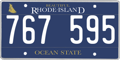 RI license plate 767595