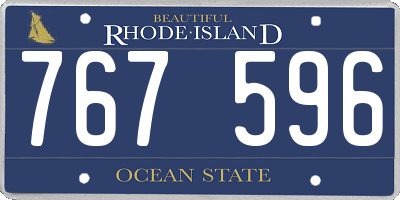 RI license plate 767596