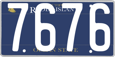 RI license plate 7676