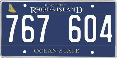 RI license plate 767604