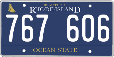RI license plate 767606