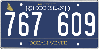 RI license plate 767609