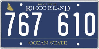 RI license plate 767610