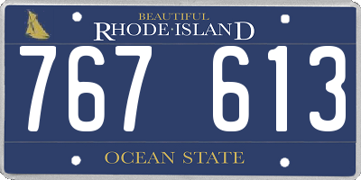 RI license plate 767613