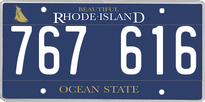 RI license plate 767616