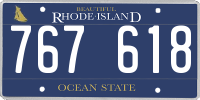 RI license plate 767618