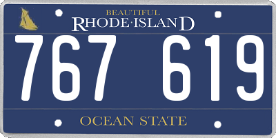 RI license plate 767619