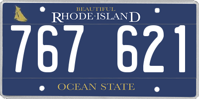 RI license plate 767621