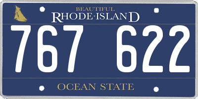 RI license plate 767622