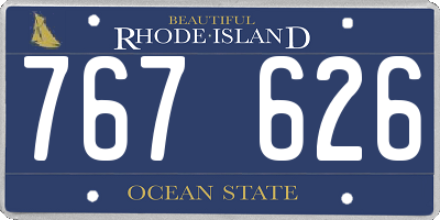 RI license plate 767626