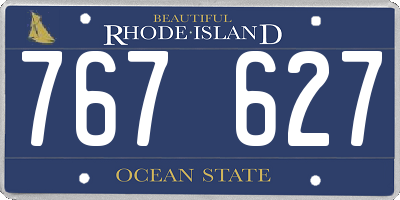 RI license plate 767627