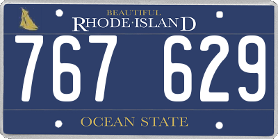 RI license plate 767629
