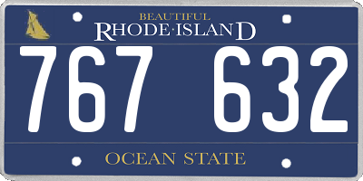 RI license plate 767632