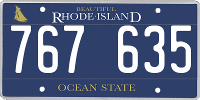 RI license plate 767635