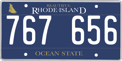 RI license plate 767656