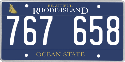 RI license plate 767658