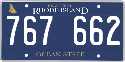 RI license plate 767662