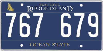 RI license plate 767679
