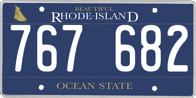 RI license plate 767682