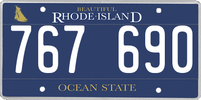 RI license plate 767690