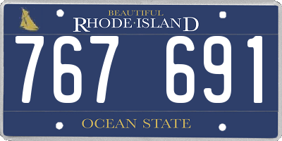 RI license plate 767691