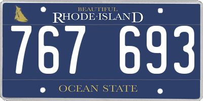 RI license plate 767693
