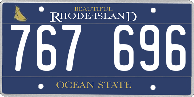 RI license plate 767696
