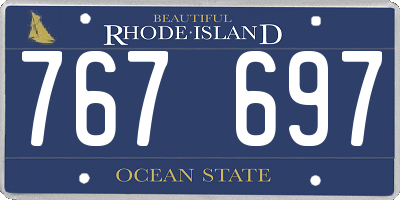 RI license plate 767697