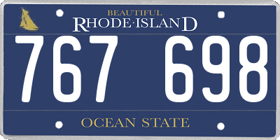 RI license plate 767698