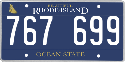 RI license plate 767699