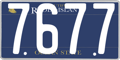 RI license plate 7677