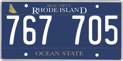 RI license plate 767705