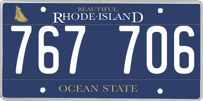 RI license plate 767706