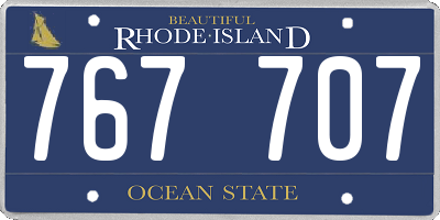 RI license plate 767707