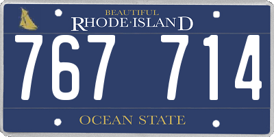 RI license plate 767714