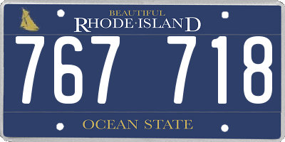 RI license plate 767718