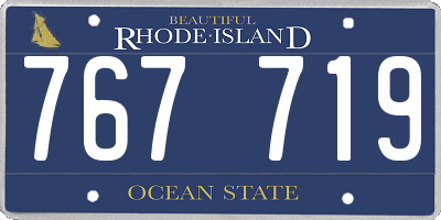 RI license plate 767719