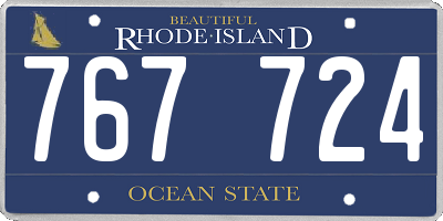 RI license plate 767724
