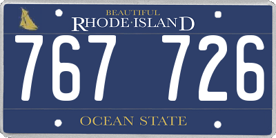 RI license plate 767726