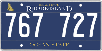 RI license plate 767727