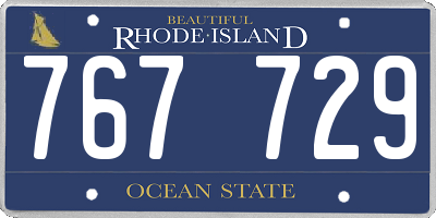 RI license plate 767729