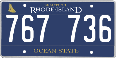 RI license plate 767736