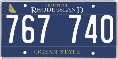 RI license plate 767740