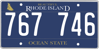 RI license plate 767746